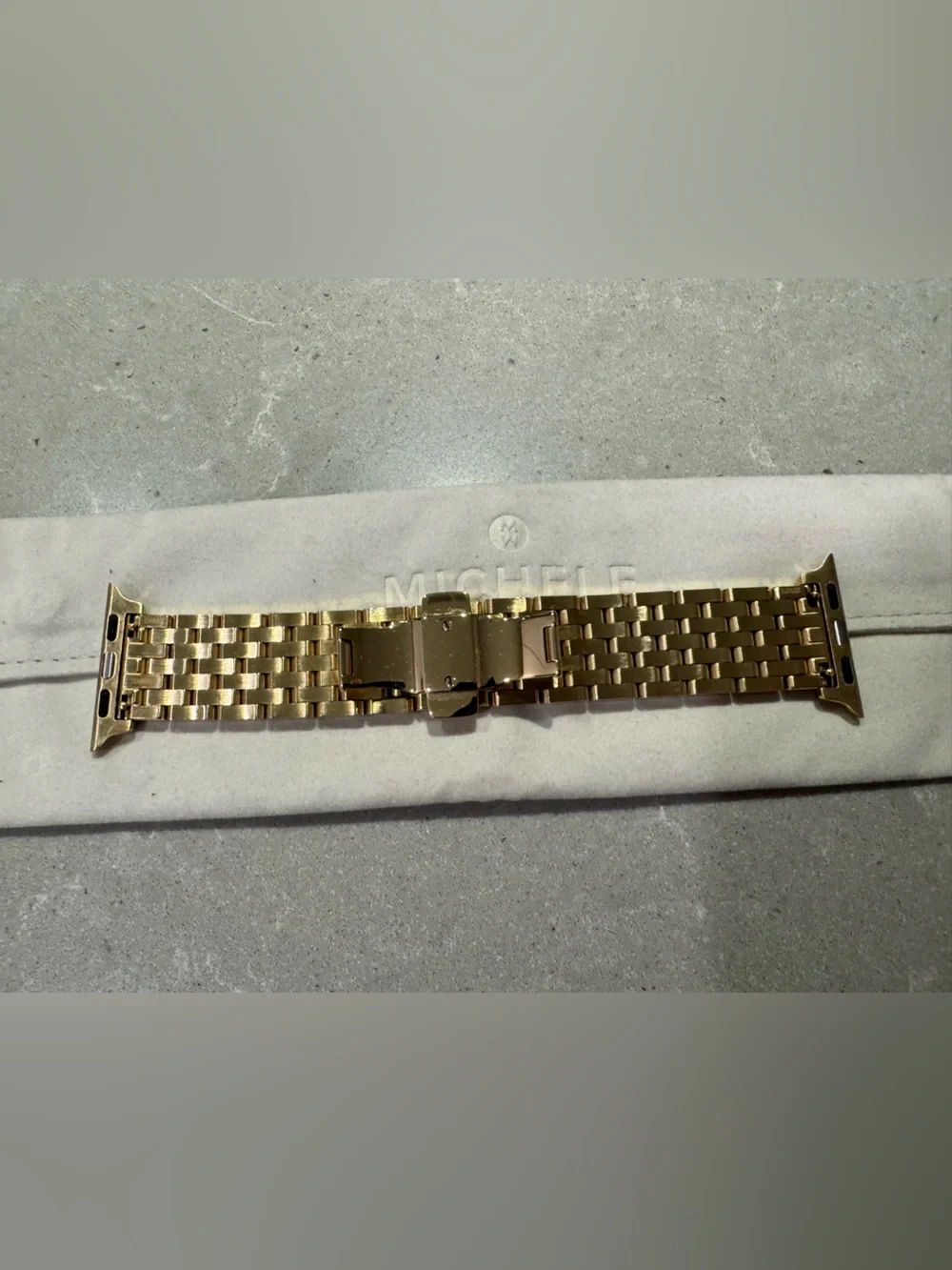 Michele 18k Gold Plated Stainless Steel Bracelet for Apple Watch